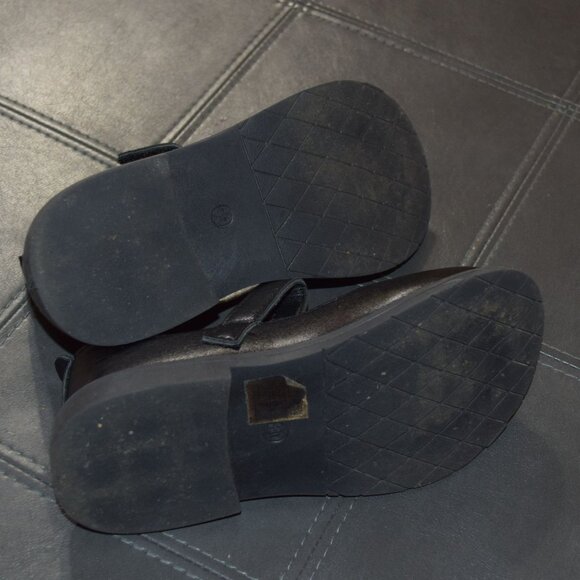 Black Mary Jane Toddler Little Girls sz 12 Lightweight Non-slip Dress Shoes - Picture 4 of 5
